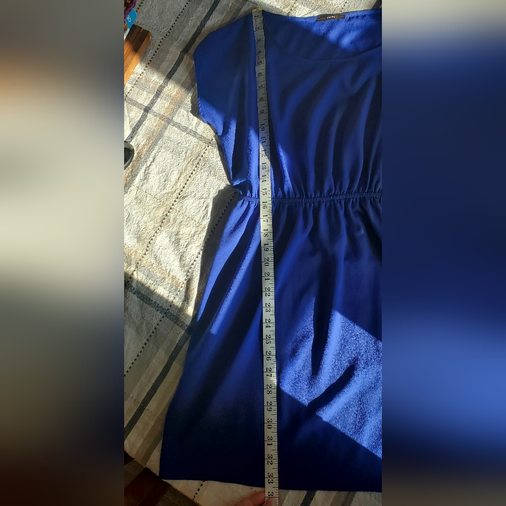 Cobalt Blue Babydoll Mini Dress Swimsuit Cover - Picture 6 of 7